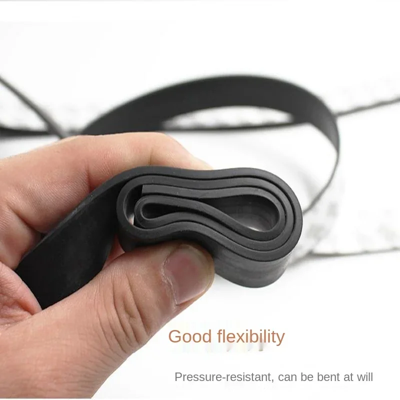 50cm Black Silicone Rubber Strip Self Adhesive Seal Gasket Anti-skid Shock Absorption High Temperature Resistant Sealing Strip