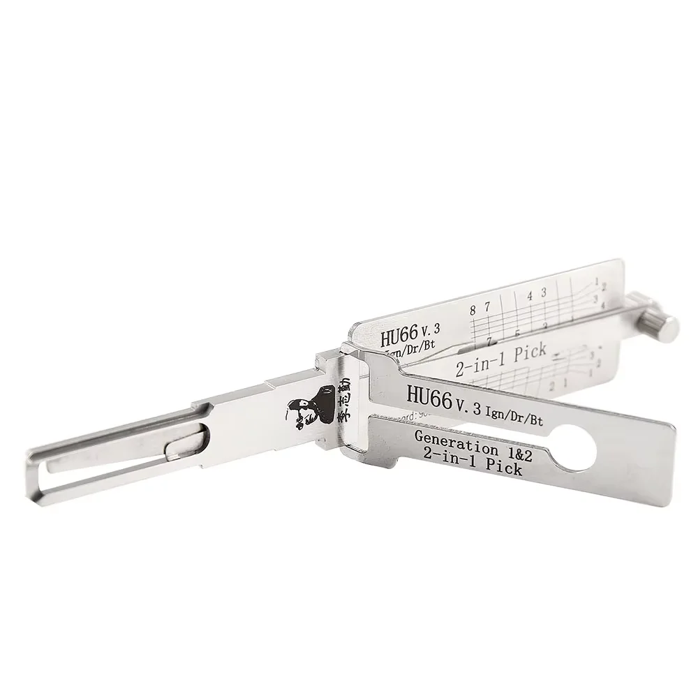 HU66v.3 LISHI 2in1 Tool High Quality Stainless Steel for VW Car Professional Locksmith Supplies Repair Tools