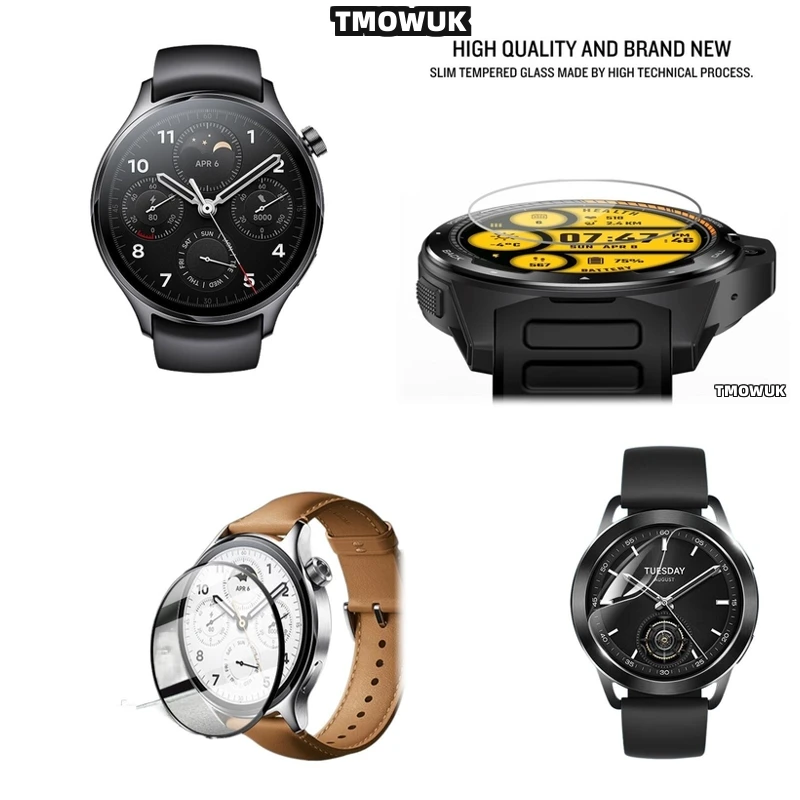 

For Xiaomi Watch Watch S1 S3 Pro S4 Sport, Ultra-Thin Tempered Glass Screen Protector, 9H Hardness HD Anti-Scratch