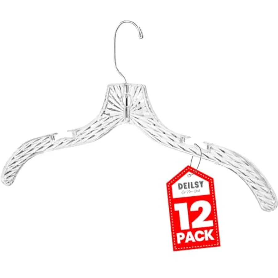

Clothes Hangers Plastic Set of 12 Pack Heavy Duty Hangers Dresses T-Shirts Shirt Dress Blouse Hangers for Closet Organization C