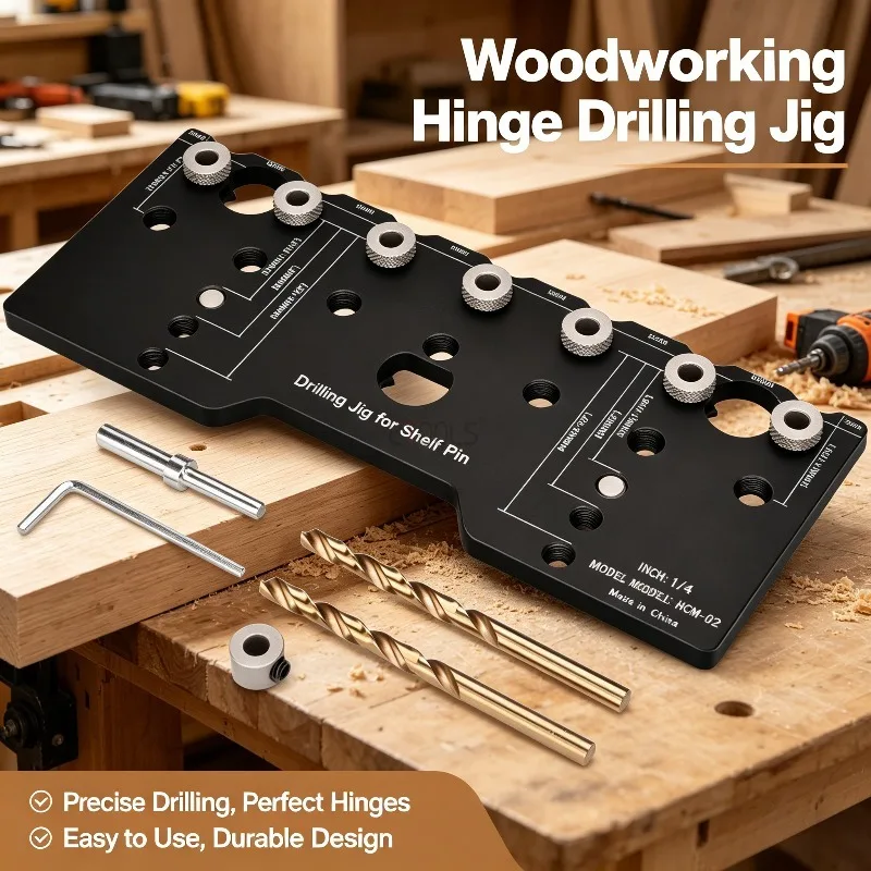 

Приспособление для сверления отверстий под петли, шаблон для позиционирования отверстий под петли дверных панелей, направляющая для сверления штифтов, вспомогательный инструмент для установки деревянных изделий