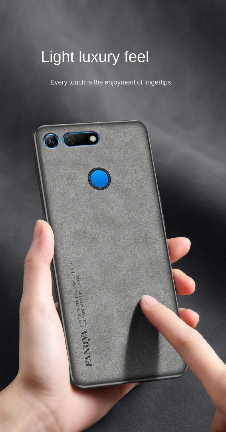 Honor View 20 View20 PCT L29 Case PU Leather Skin Shockproof Hard Matte Back Cover Case Silicon Bumper for Honor View 20 PCT-L29