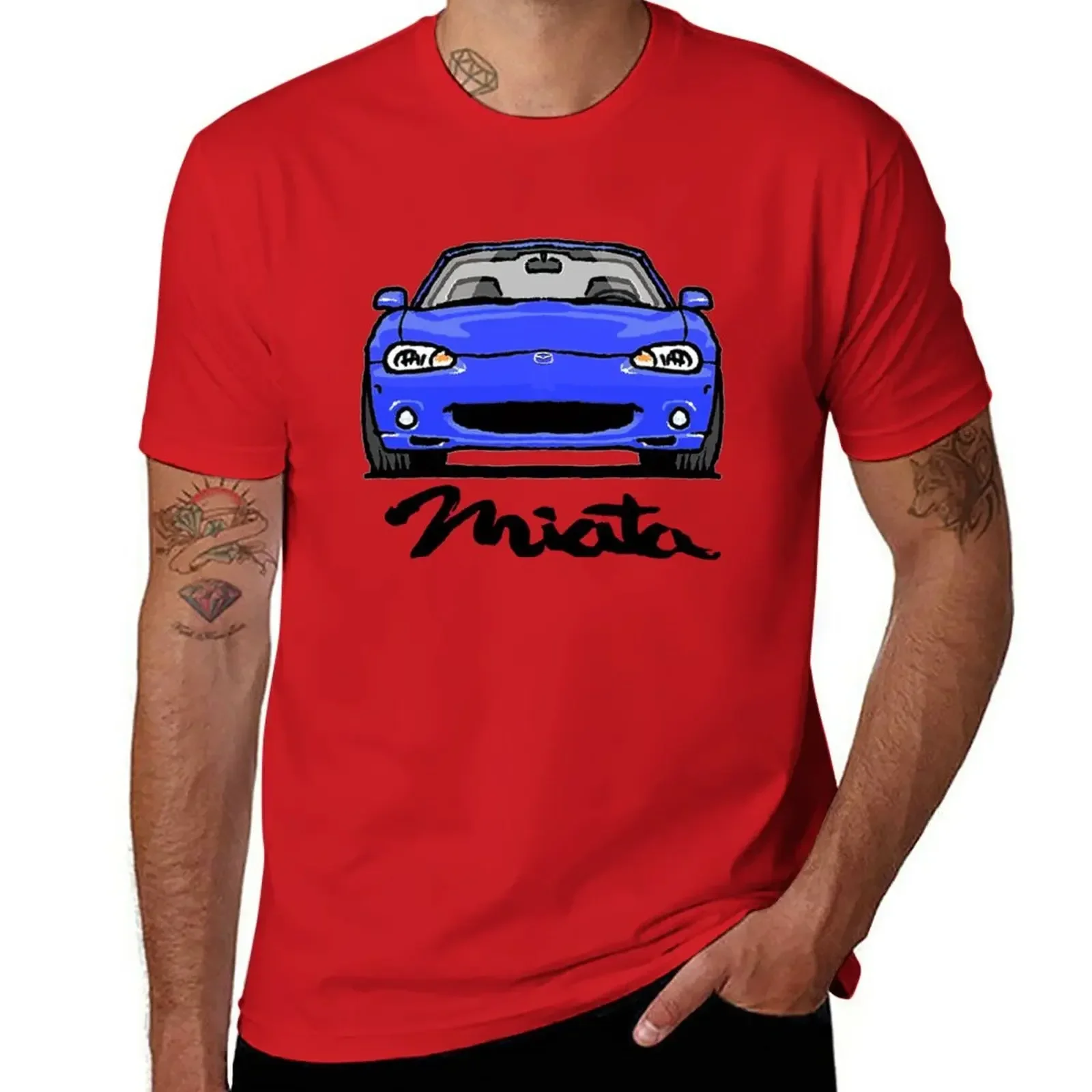MX5 Miata NB -NB1 Blue T-Shirt heavyweights vintage clothes Blouse Men\'s Short Sleeve Outfits vintage mens designer clothes