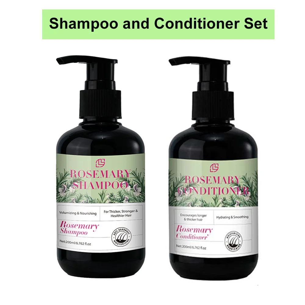 

Rosemary Mint Strengthening Shampoo and Conditioner Provide Nourishment Smoothness for Thin Hair Reduce Frizz and Add Shine