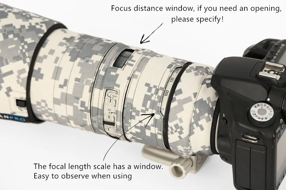 ROLANPRO Ống Kính Máy Ảnh Áo Ngụy Trang cho Canon EF 70-200 mét F2.8 L LÀ III USM Ống Kính ông tìm thấy mình là một súng quần áo