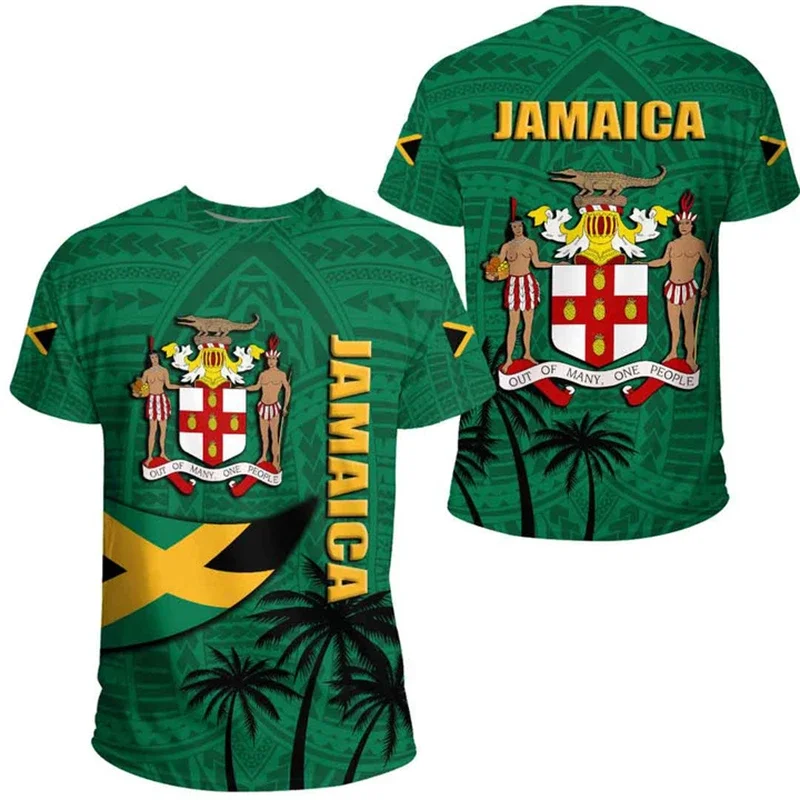 

Jamaica Flag Map 3D Printed T Shirt For Men Clothes Fashion Male T-Shirt National Emblem Tshirt Independence Day Tee Women Tops