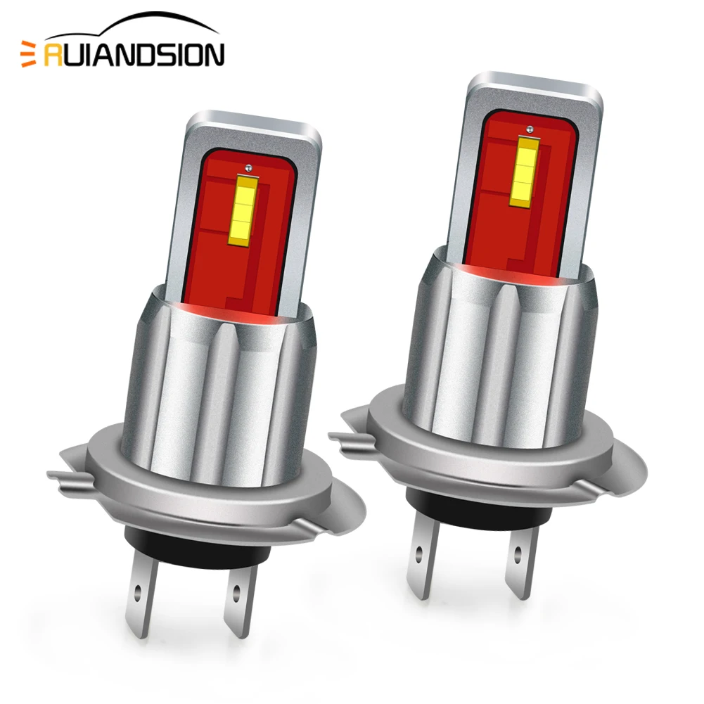 

New 2PCS Ruiandsion H7 LED H1 H11 Fog Light Bulb For Car Truck Headlight DRL Lamp Daytime Running Lights White 10-30V Waterproof