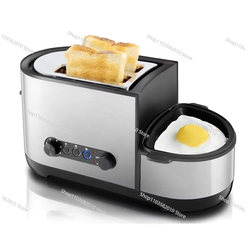 Self-centering removable 1 breakfast station egg cooker vegetable steamer multi-function toaster cooker