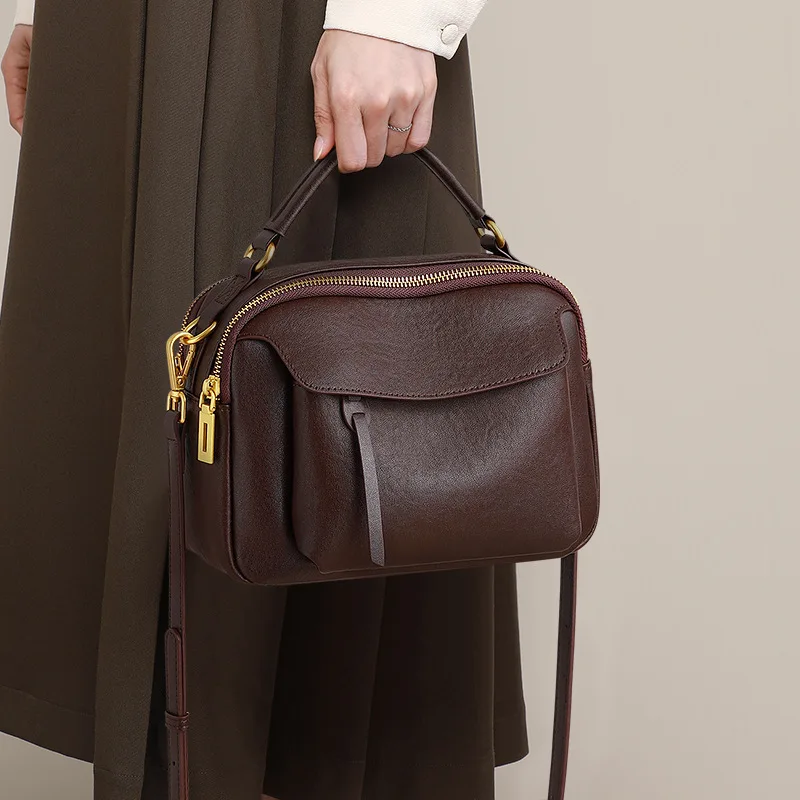 

Женские кожаные сумки, новинка 2026, женские сумки, осенние и зимние кожаные сумки, сумки на плечо, женские сумки через плечо Senior Sense