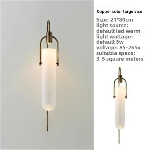 مصباح جداري زجاجي حديث على الطراز الشمالي مصمم إبداعي بجانب السرير لغرفة المعيشة وغرفة النوم وممر الدرج