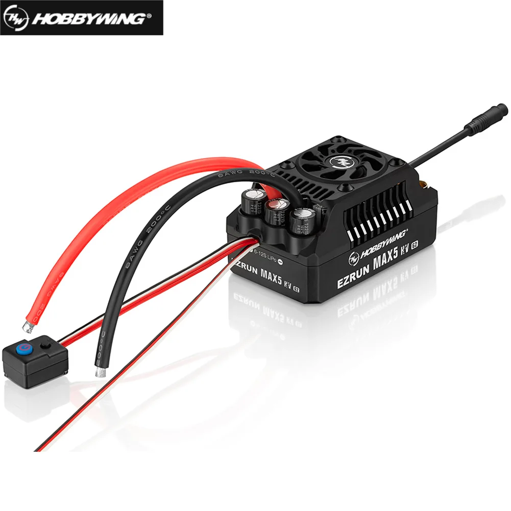 

Hobbywing EZRUN Max5 HV G2 250A 6-12s Speed Controller Waterproof Brushless ESC for 1/5 RC Buggy Truck Car