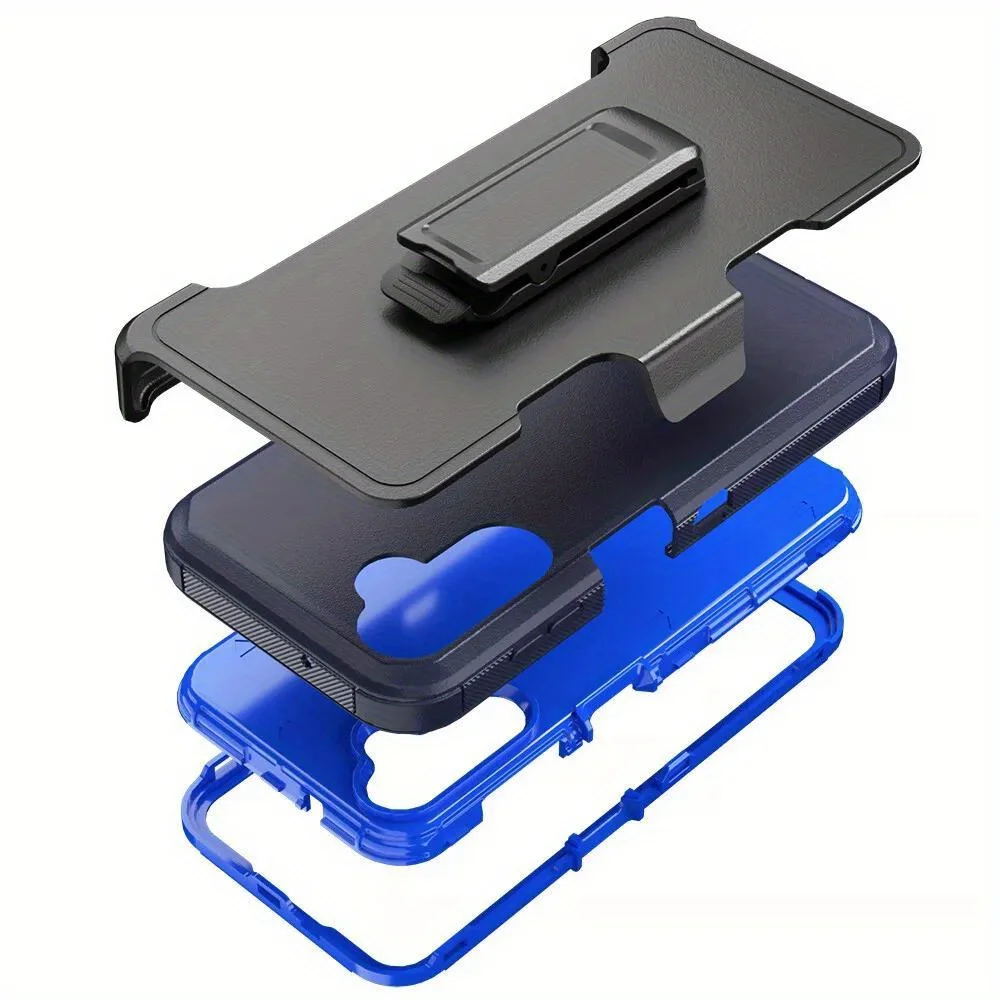 Rugged Hybrid Ott Armor Box Case for Samsung A57 A37 A55 A35 A25 A54 A34 A15 S24 Ultra S22 S23 S21 Fe A72 A52 Belt Clip Cover