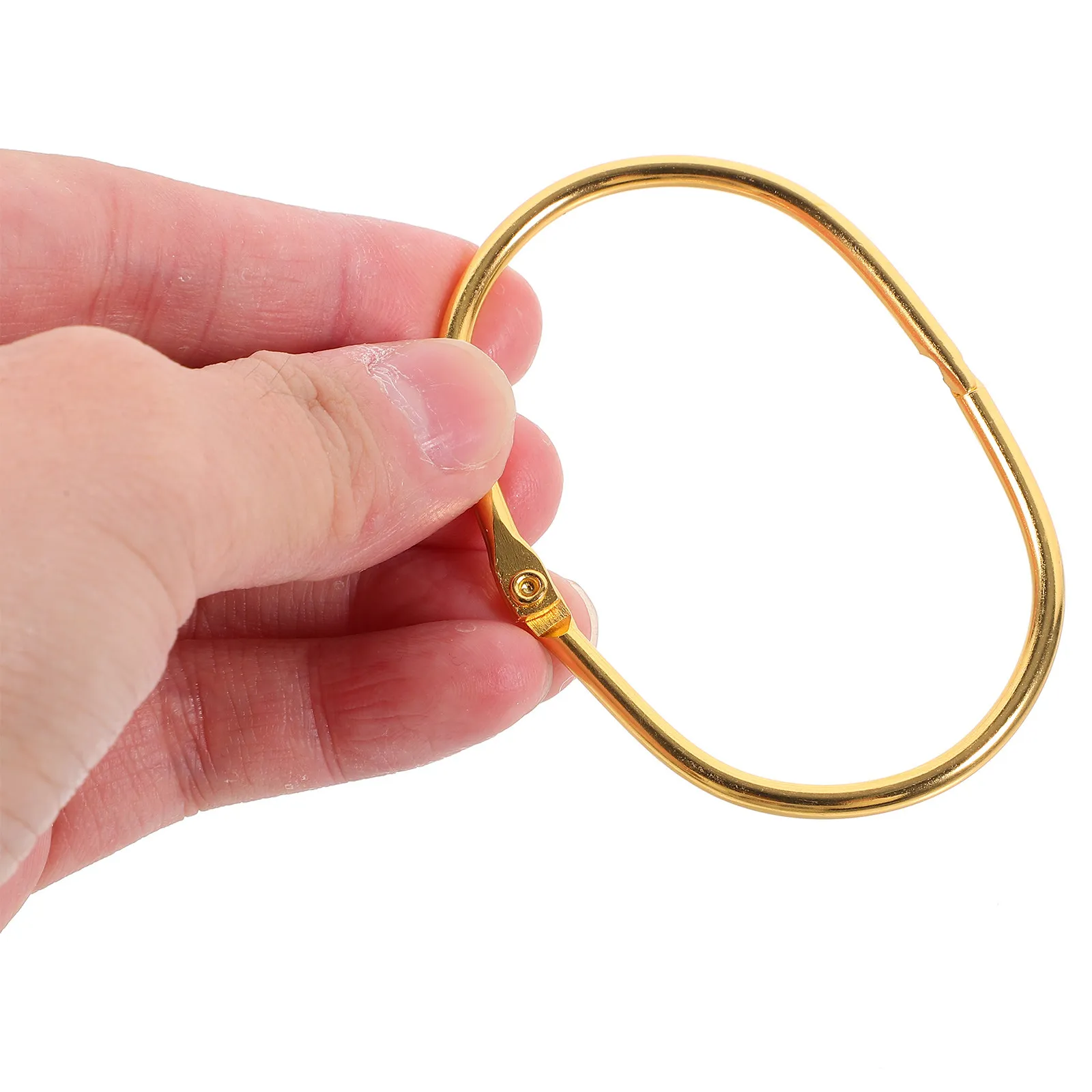 24Pcs Shower Curtain Rings Oval Thick Metal Drapery Hooks Secure Hold Smooth Glide Bathroom Curtain Rod