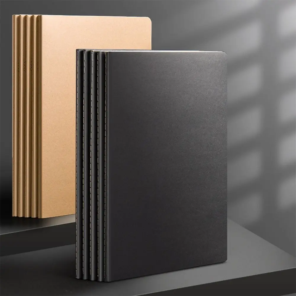 Cuaderno A4/A5/B5 de alta calidad, cubierta Kraft, cuadrícula/forrada/bloco de notas en blanco, cuaderno planificador, escuela/oficina