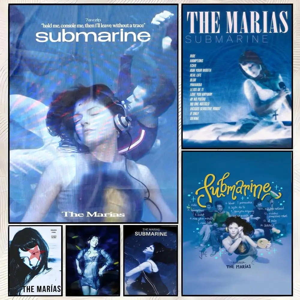 THE M-MARIAS SUBMARINE Poster HD Art Retro Self-adhesive DIY Room Home Living Room Club Wall Decor Gift