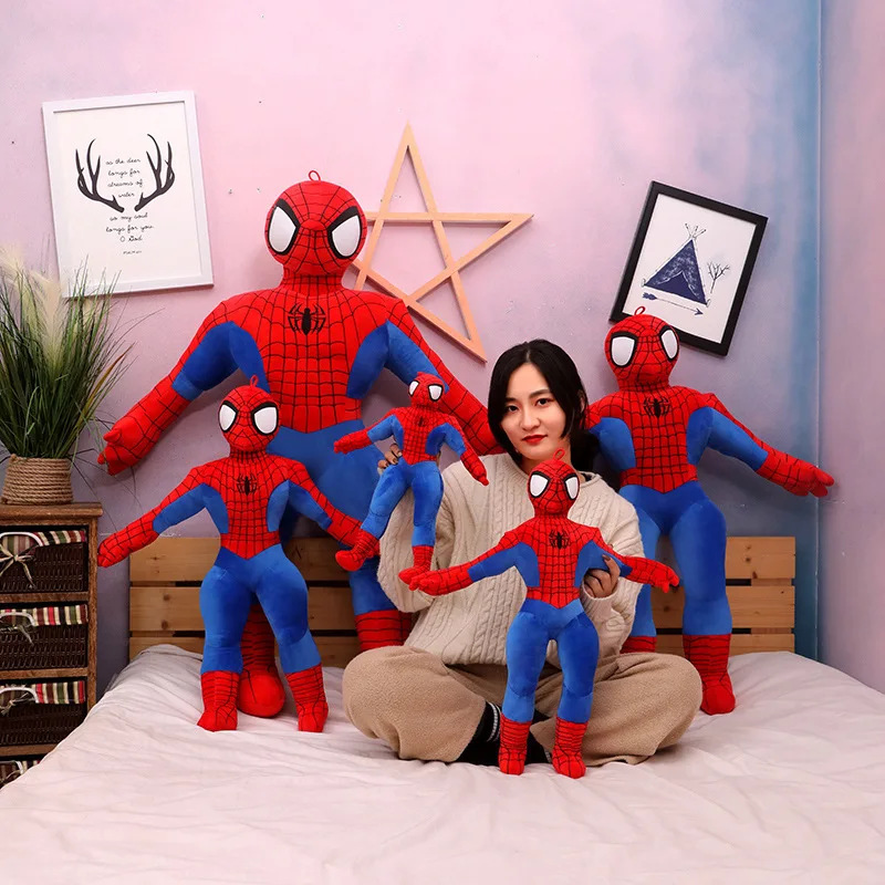 [Funny] 120cm Disney Anime Super Hero Spider-Man pillow plush Stuffed Toy doll Creative Plush toys kids Birthday Christmas Gift