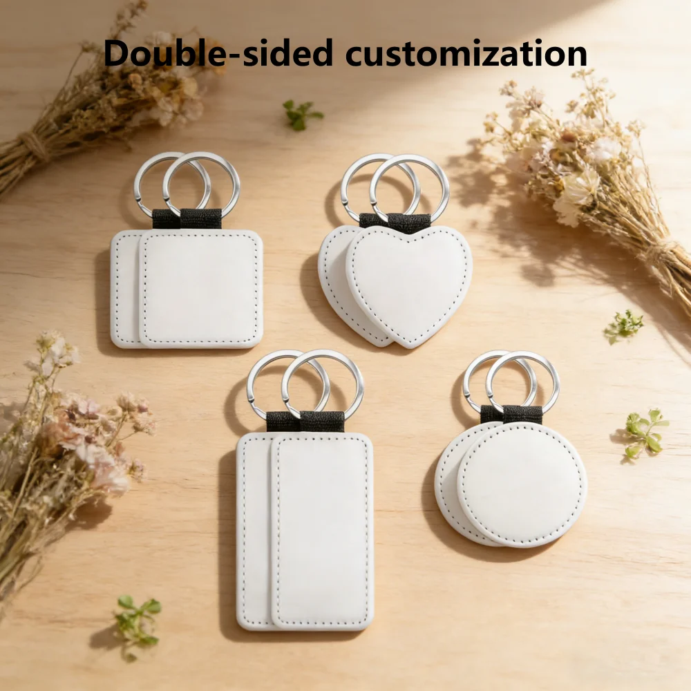 

Индивидуальные брелки из искусственной кожи, двусторонние, изготовленные на заказ, можно напечатать с узорами или текстом, логотипами. Идеальный подарок друзей и семьи.