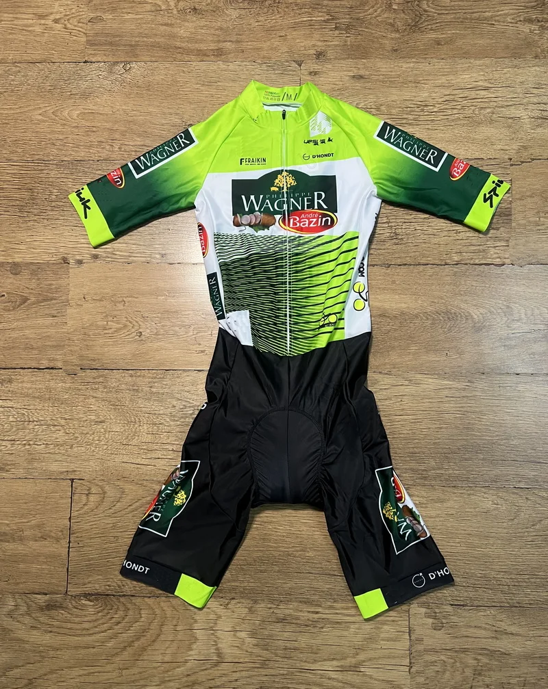 

LASER CUT Skinsuit 2025 Wagner Bazin WB TEAM Bodysuit SHORT Cycling Jersey Bike Bicycle Clothing Maillot Ropa Ciclismo
