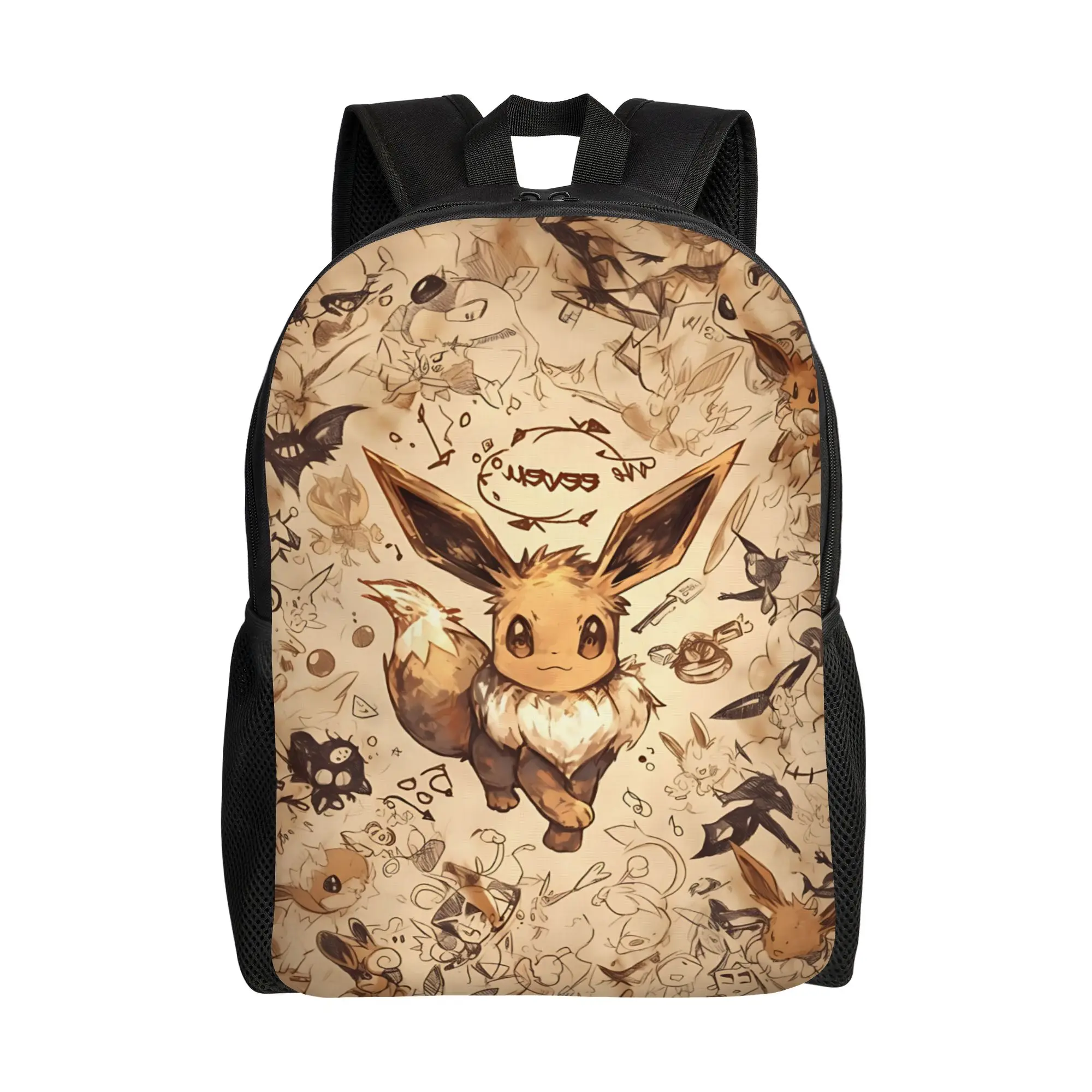 

1PC Fashion Backpacks Eeveelution Eevee pokemon Daypack funko Casual High School Sturdy Shoulder Rucksack