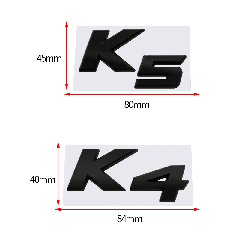 Car styling Metal Car Trunk Letters Decals Sticker For Kia K2 K3 K4 K5 KX7 Badge Emblem Stickers