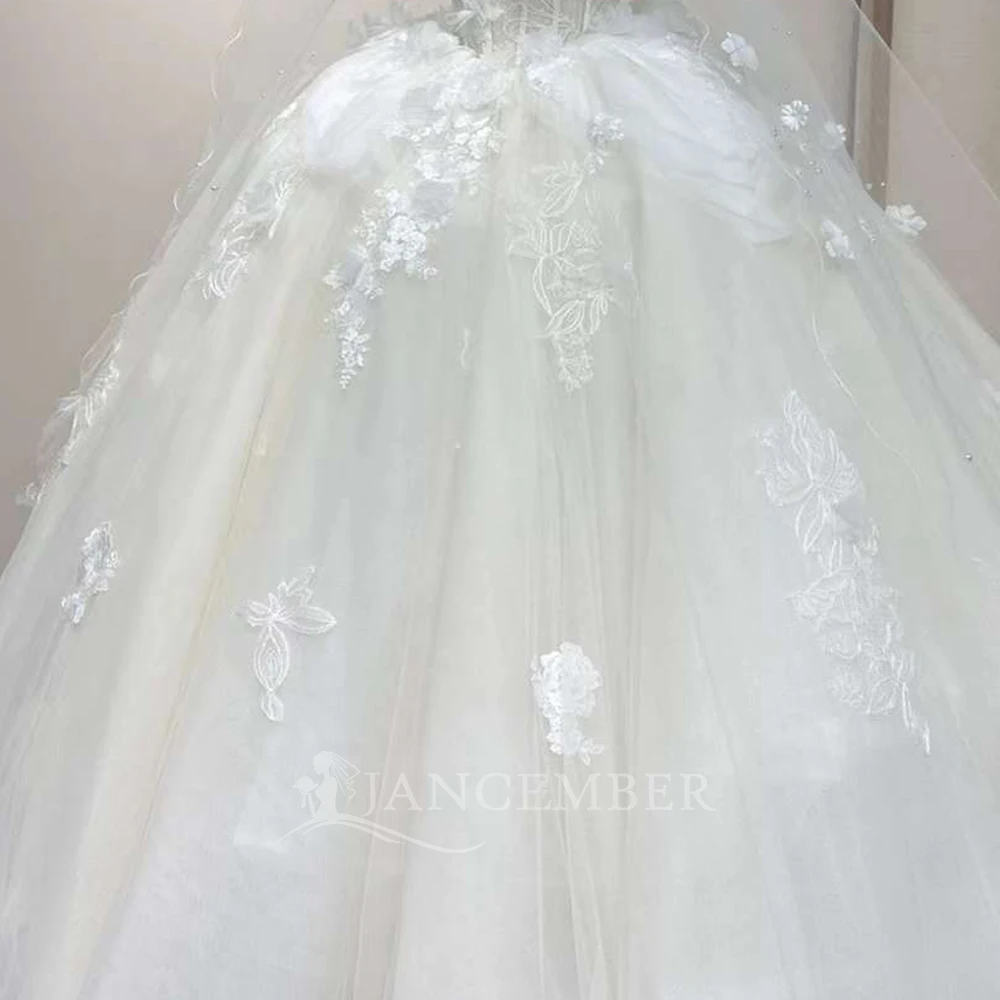 Abito da sposa in organza con perle di bellezza personalizzato senza maniche senza spalline in pizzo scintillante abito da sposa da donna abiti da sposa