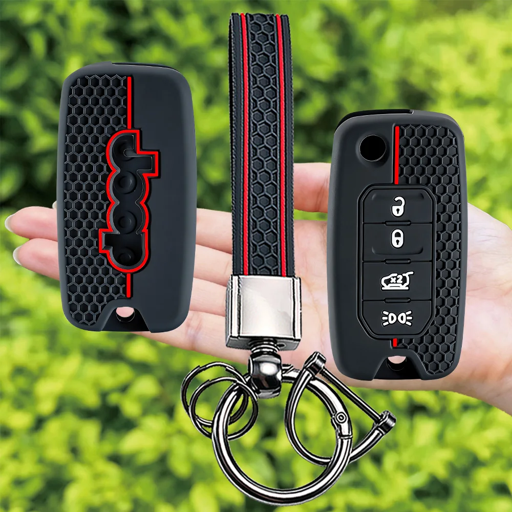 2026 Silicone Car Remote Key Case Fob for Jeep Cherokee Compass S Renegade Grand Commander Dodge Journey Challenger Jcuv Charger