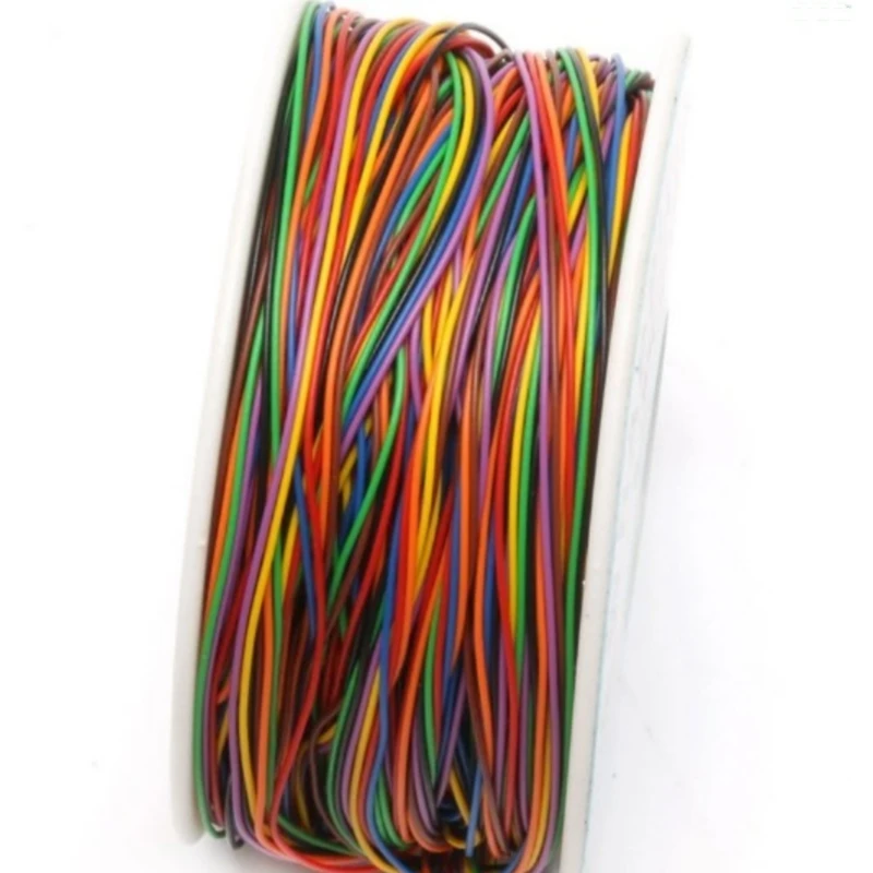 PCB Test Core Line 30AWG Wire Single Tinned Copper Wire 8-color Board Cable Roll M12 dropship