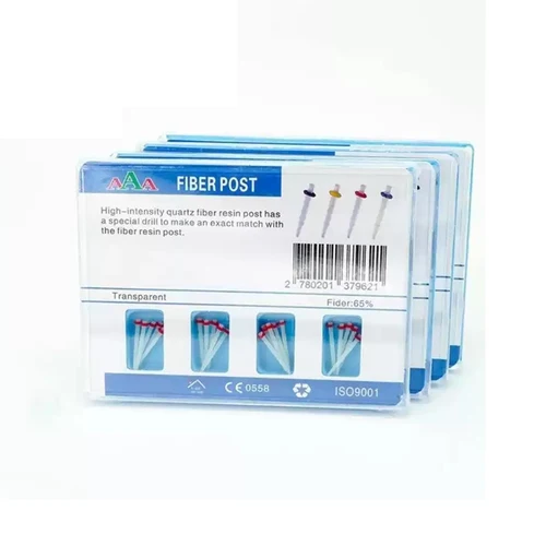 Imagen 2 del producto 20 unids/caja postes de fibra Dental de alta intensidad, poste de resina de fibra de vidrio de cuarzo, tornillo recto, palillo de relleno de conducto radicular restaurador de dientes