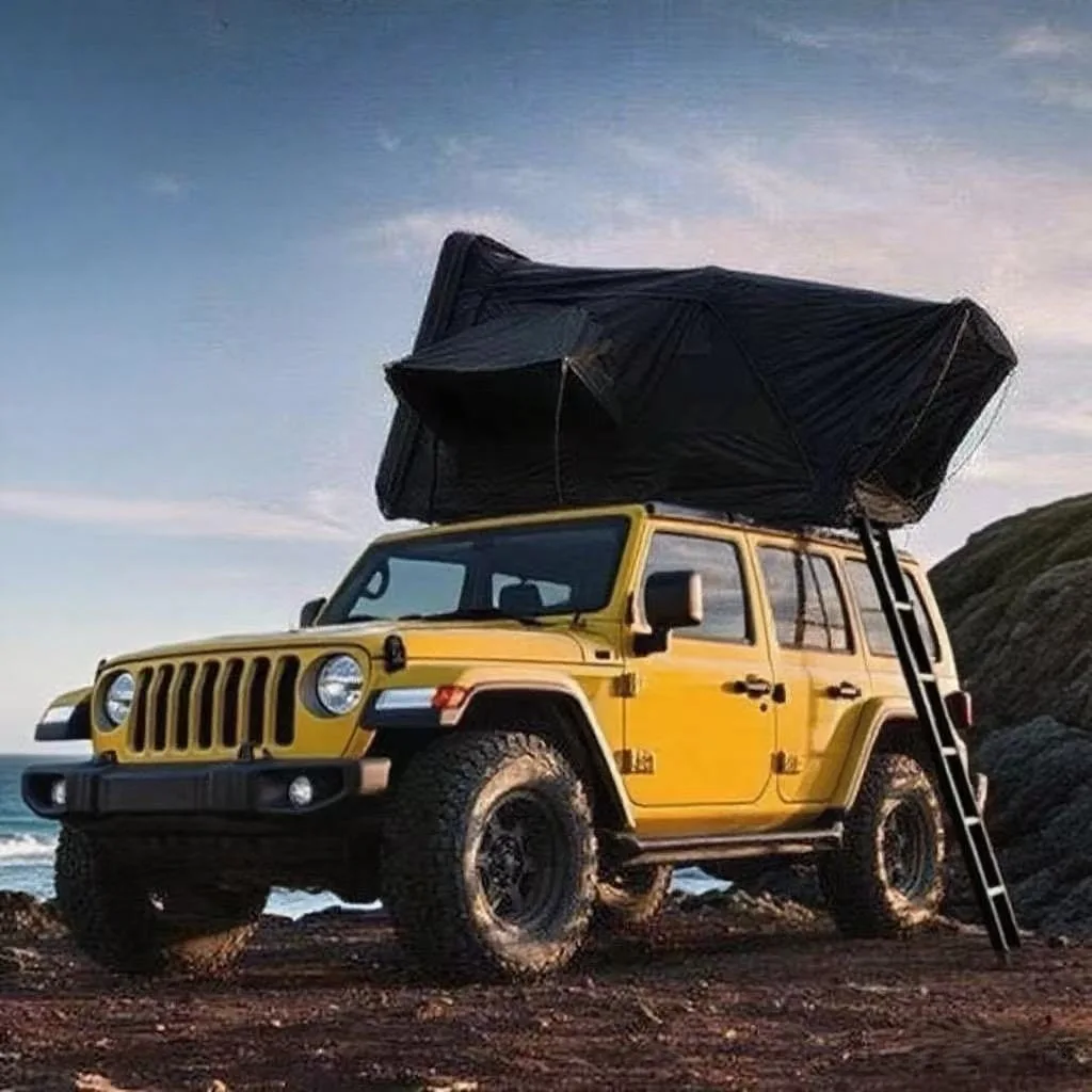 Car Roof Tent ABS Double Layer Hard Shell Side Flip Automatic Quick Open Four-season Camouflage Outdoor Camping Portable Road