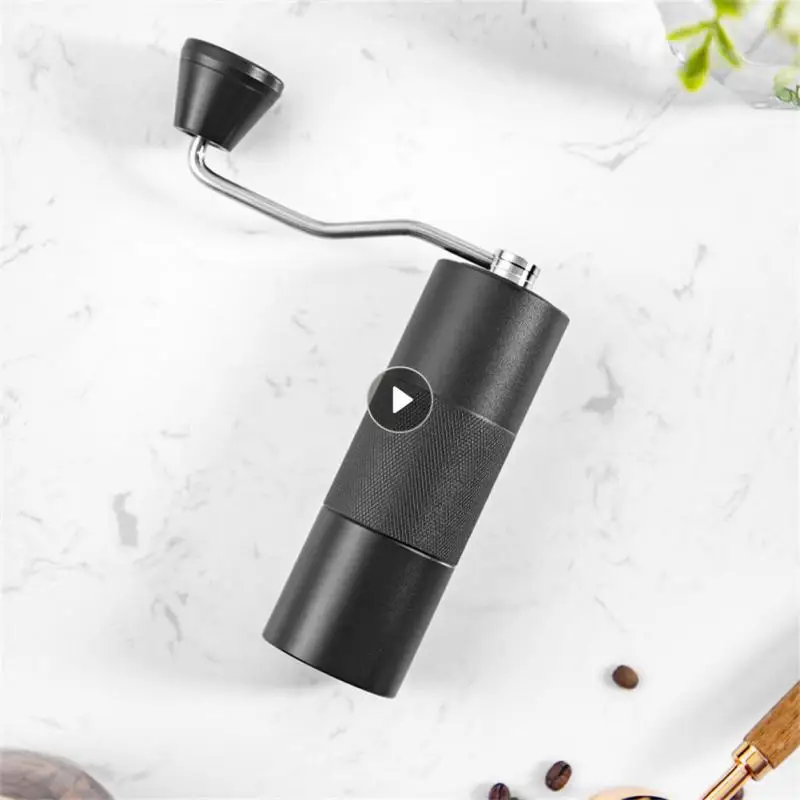 

Hand Grinder Scale Adjustment Stainless Steel Black Household Manual Bean Grinder High Quality Portable Kitchen Supplies