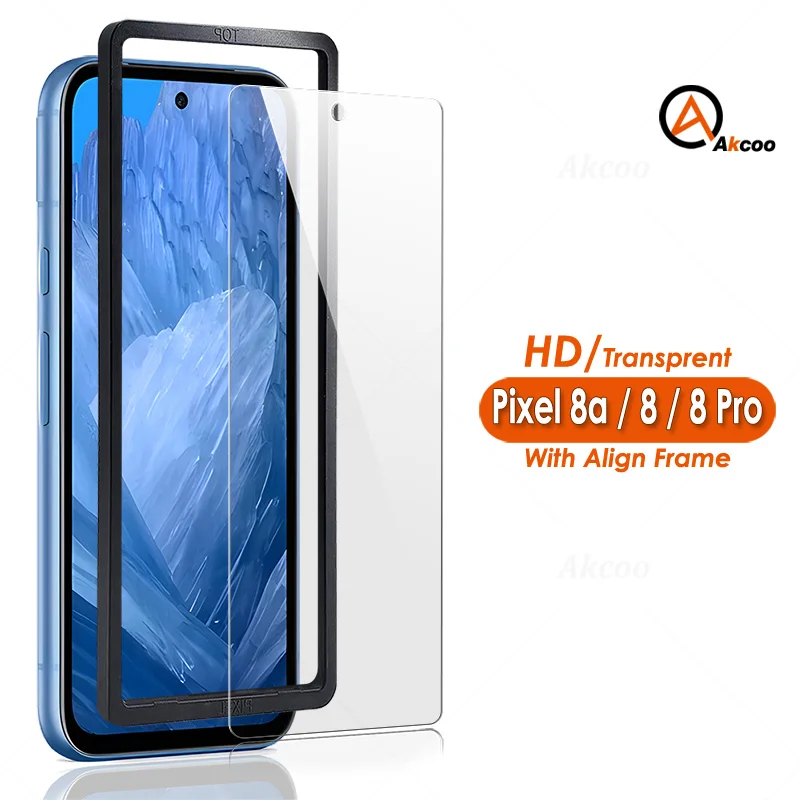 

Akcoo Google Pixel 8a Screen Protector Tempered Glass Film for Pixel 8 pixel 8 pro Accessories Protection Case Friendly