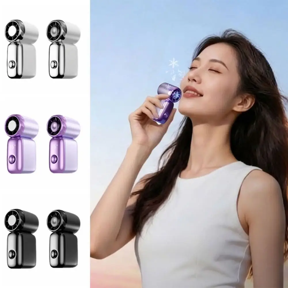 

Ice Compress Mini Electronic Fan Hanging Rope 2400mAh Mini Handheld Fan Plastic 6 Gear Air Conditioner Fan Travel Essentials
