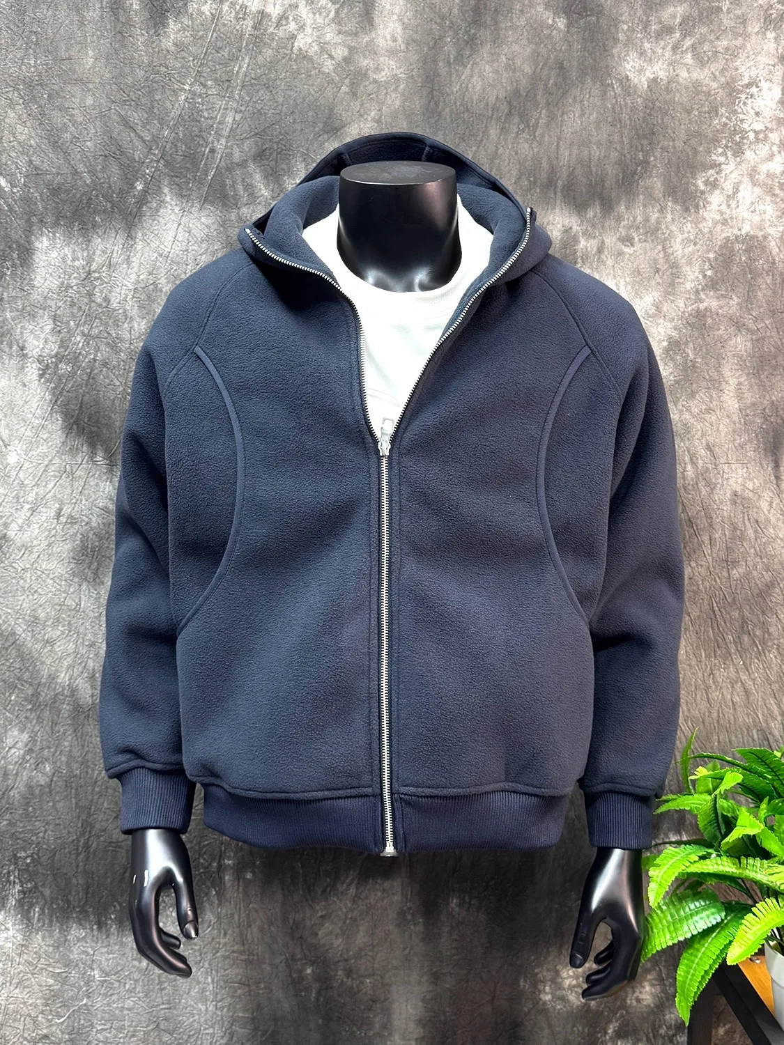 

Spring Autumn 2025 New American Trendy Brand Hoodie Disassembly Design Long Sve Simple Sweatirt Men Pure Color Open Card...
