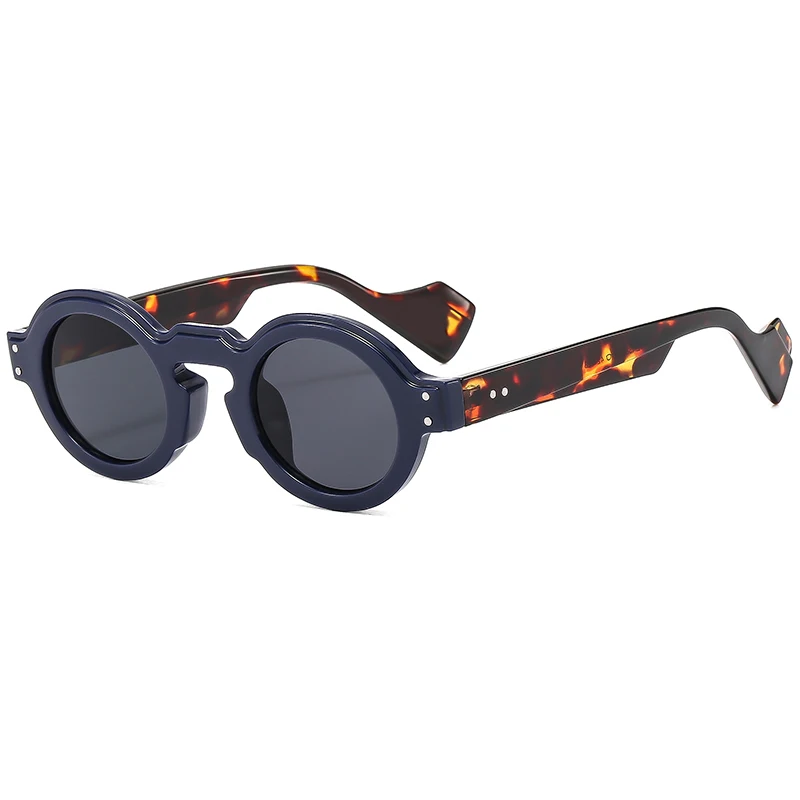 

Luxury Double Color Round Women Sunglasses Brand Designer Rivets Decoration Y2K Glasses Men Sun Glasses Vintage Shades UV400
