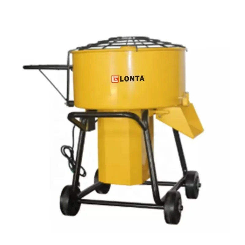 LONTA YP120 120L Vertical Electric Mortar Cement Mixer Forced Action Mini Portable Pan Concrete Mixer Machine With Cover