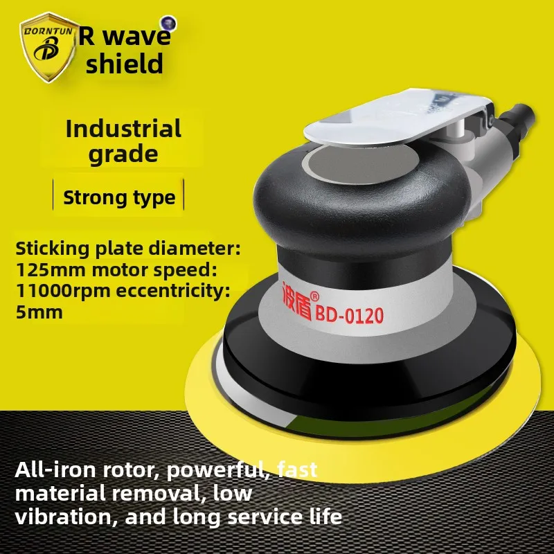 Bodun Pneumatic Sandpaper Machine 5inch Disc Sandpaper Machine 125mm Air-Powered Grinding Machine Grinder Bd-0120