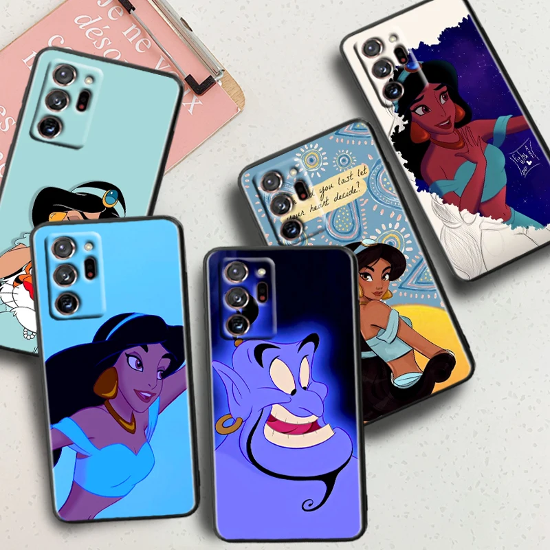 Disney Aladdin Disney Art For Samsung Note 20 10 Ultra Plus A31 A14 A12 A70 A34 A25 A04 A05 A15 A24 5G Black TPU Phone Case