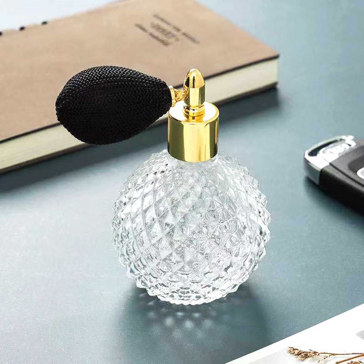 1pcs 100ml Vintage Perfume Atomizer Empty Portable Travel Refillable Clear Glass Perfume Spray Bottle with Tassel for Women Girl