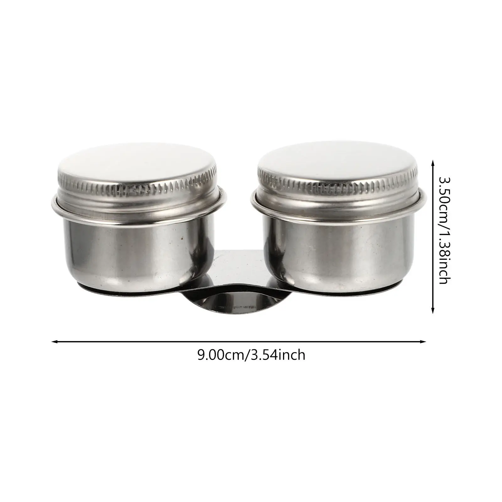 2Pcs Brush Washing Pot Stainless Steel Oil Palette Cup for Painting Pen Cleaning Portable Lid Design Easy Clean