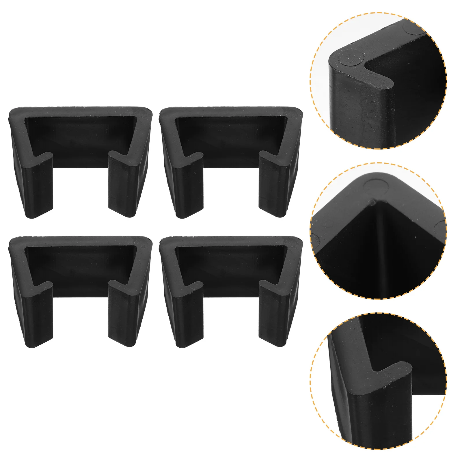 

4Pcs 6cm Sturdy Chair Clip Creative Sofa Clip Rattan Made Furniture Fastener Home Office Accessory Black