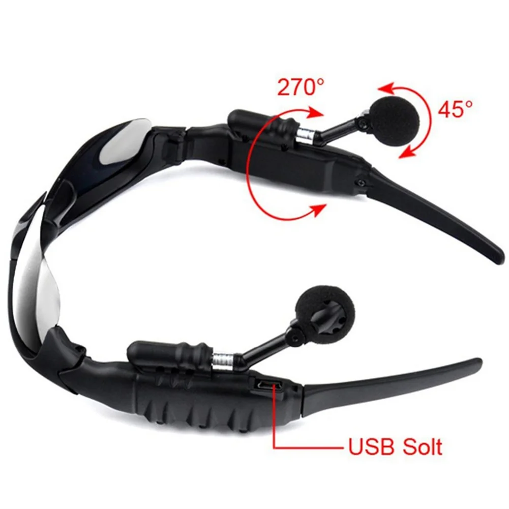 Motorcycle Headset Bluetooth Riding Glasses Wireless Headphones with Microphone Polarized Sunglasses Handsfree Call Earphones