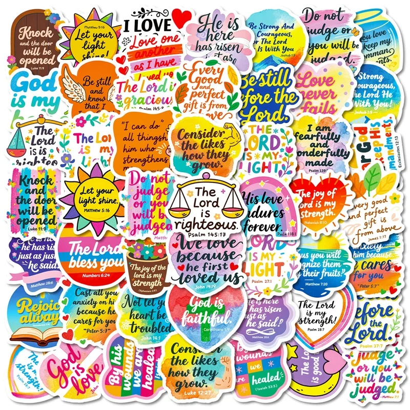 

10/30/56PCS Colored Scripture PVC Sticker Aesthetic Decoration Scrapbooking Supplies DIY Hand Accounting for Kids