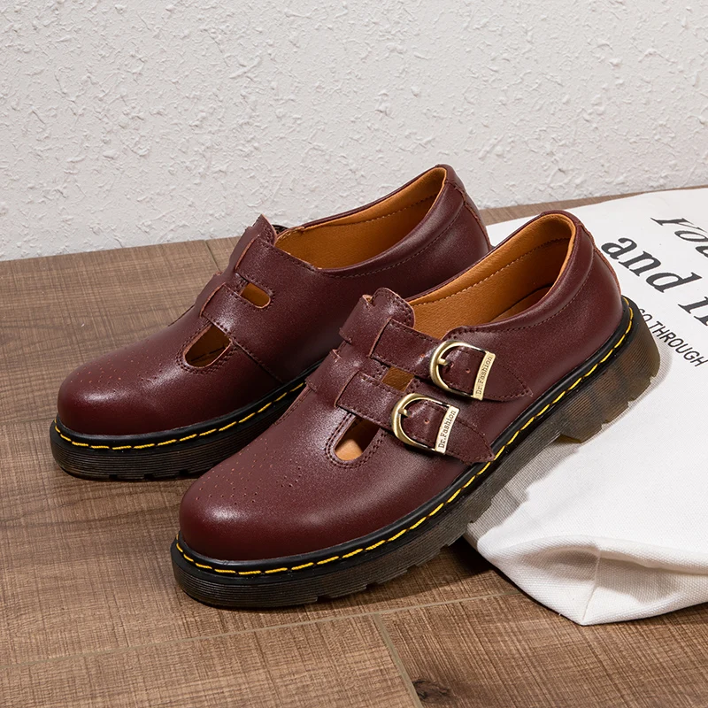 

2025 New Women Mary Jane Shoes Fashion Lolita Shoes Girls School Students JK Uniform Shoes Buckle Strap Low Top Womens Loafers