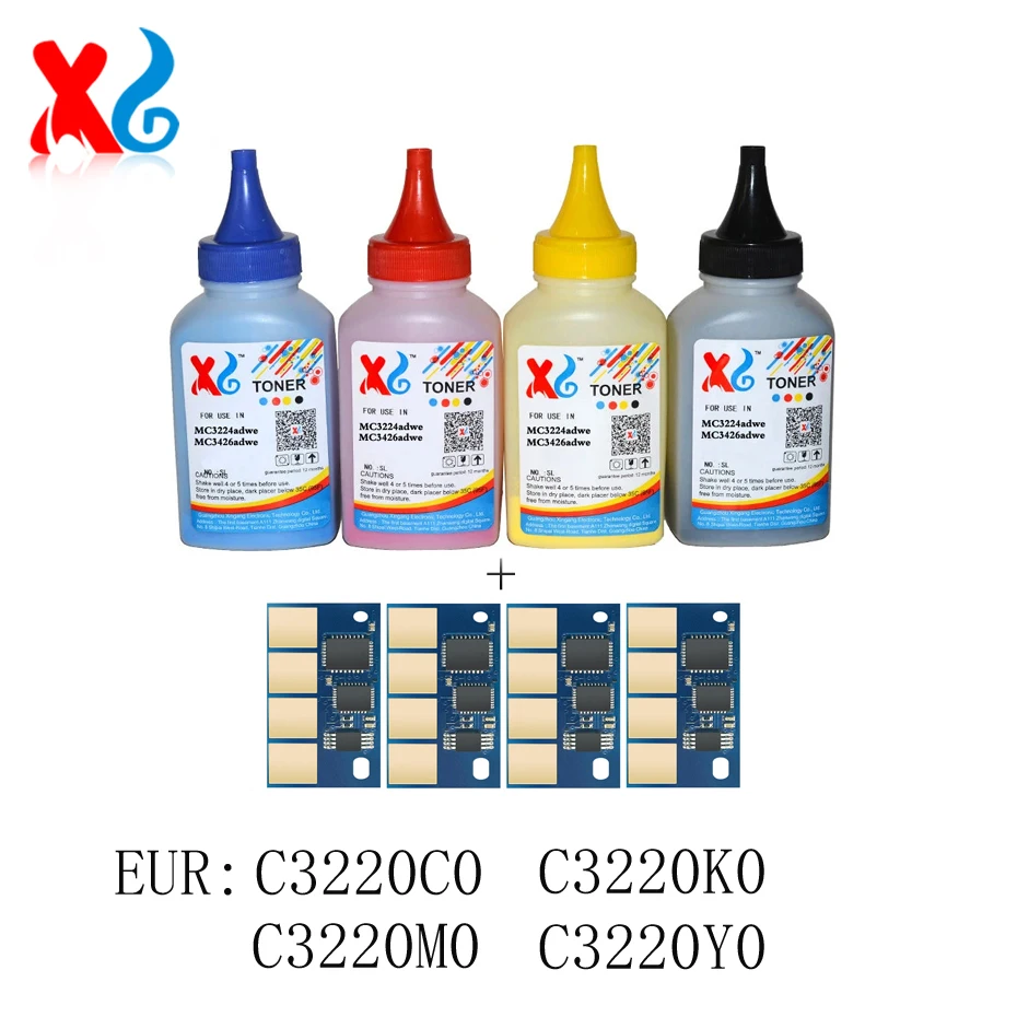 1 Zestaw Kolorowego Proszku Tonera do Napełniania Lexmark MC3224 MC3226 C3224 C3226 C3224dw MC3224dwe MC3224i MC3224adwe MC3226adwe C3226dw 40g — zdjęcie produktu 7