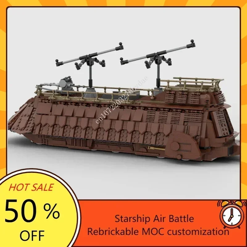 1774PCS Customized MOC Space Battle Jabba's Sail Barge Model Custom Puzzle Technology DIY Technology Assembly Toys Birthday Gift