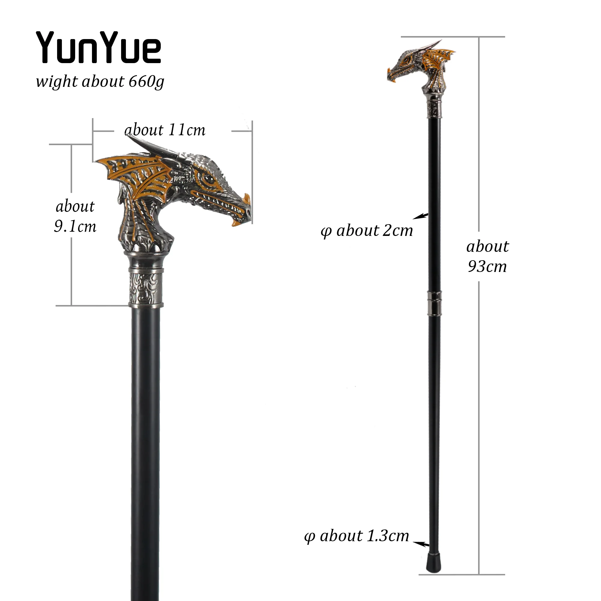 Bastón para caminar con mango de dragón dorado de lujo para hombre de fiesta, bastón de mano Vintage elegante a la moda, vestido de mujer, bastón para caminar a juego