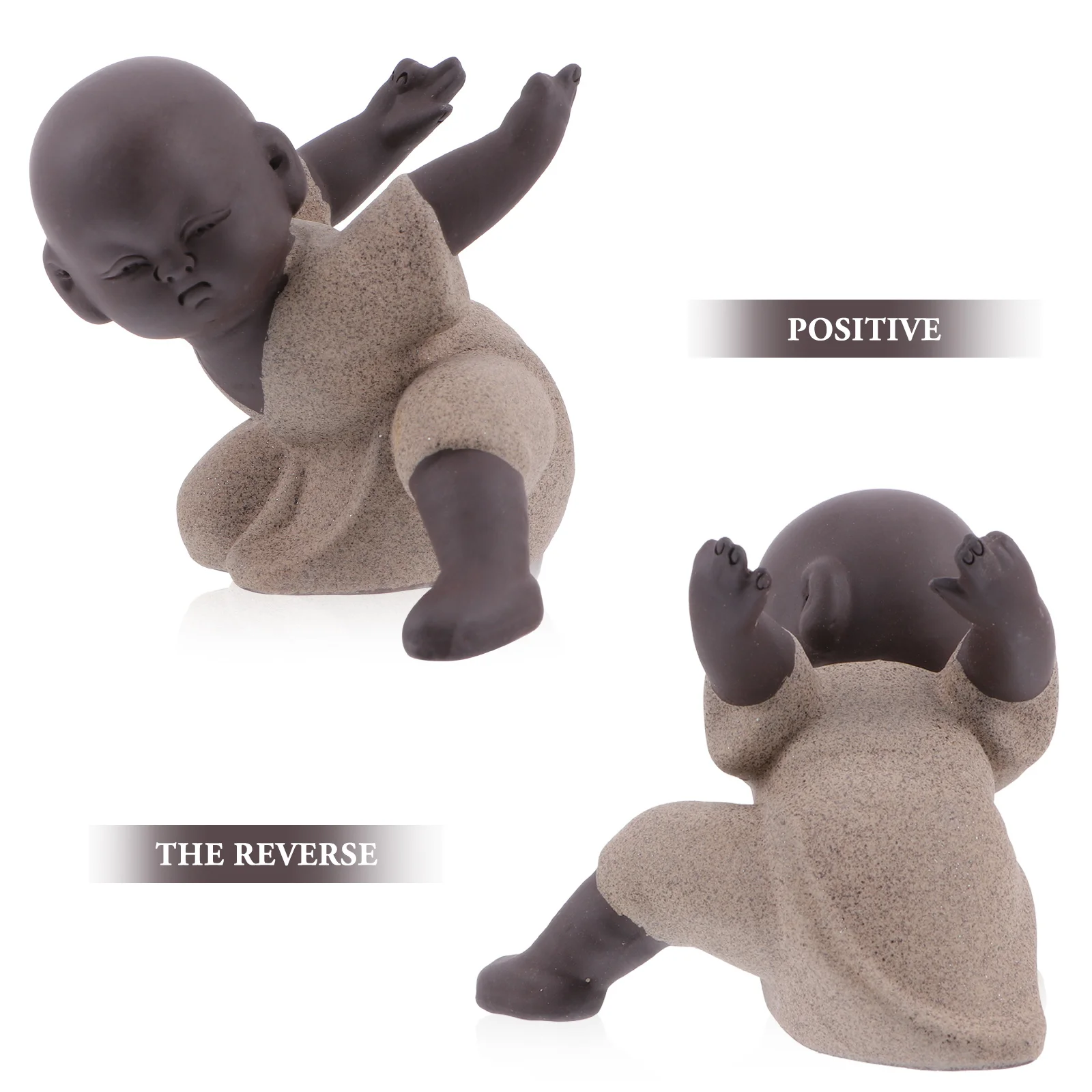 

Zen Monk Decoration Fish Tank Adornment Buddha Ornament Yellow Ceramic Crafts Statue