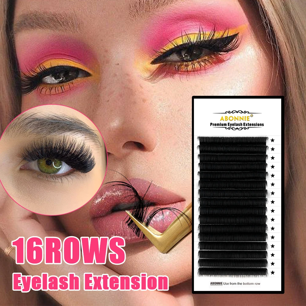 ABONNIE แต่ละคลาสสิกขนตา Cilios C/D Curl Lashes Extension รัสเซียขนตาปลอม