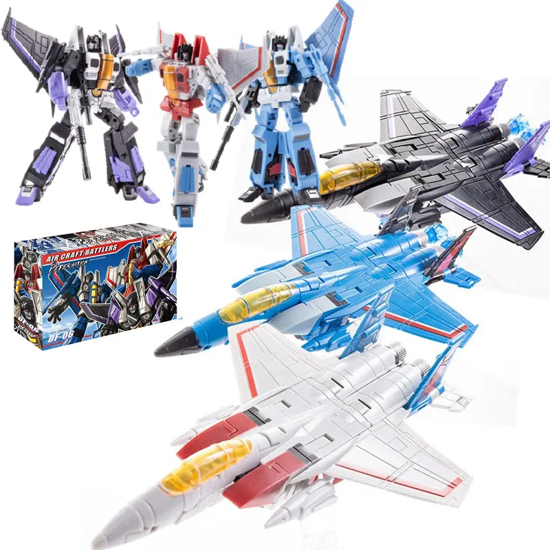 

Transformation Toys JINBAO FG0103 FG04 12CM Starscream Thundercracker Skywarp F15 DS01 Anime Action Figure Model Deformation
