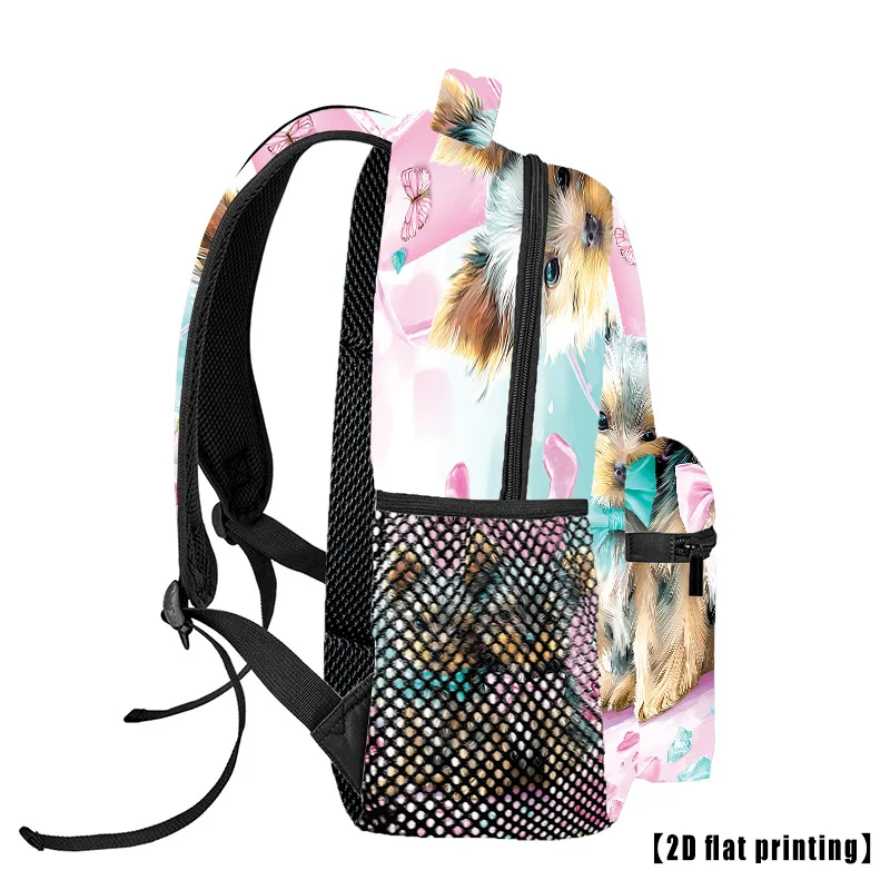 Heart-Shaped Dogs Couples Outdoor Sports Backpack, Unisex Travel Camping Backpack, Adjustable Comfort Shoulder Straps